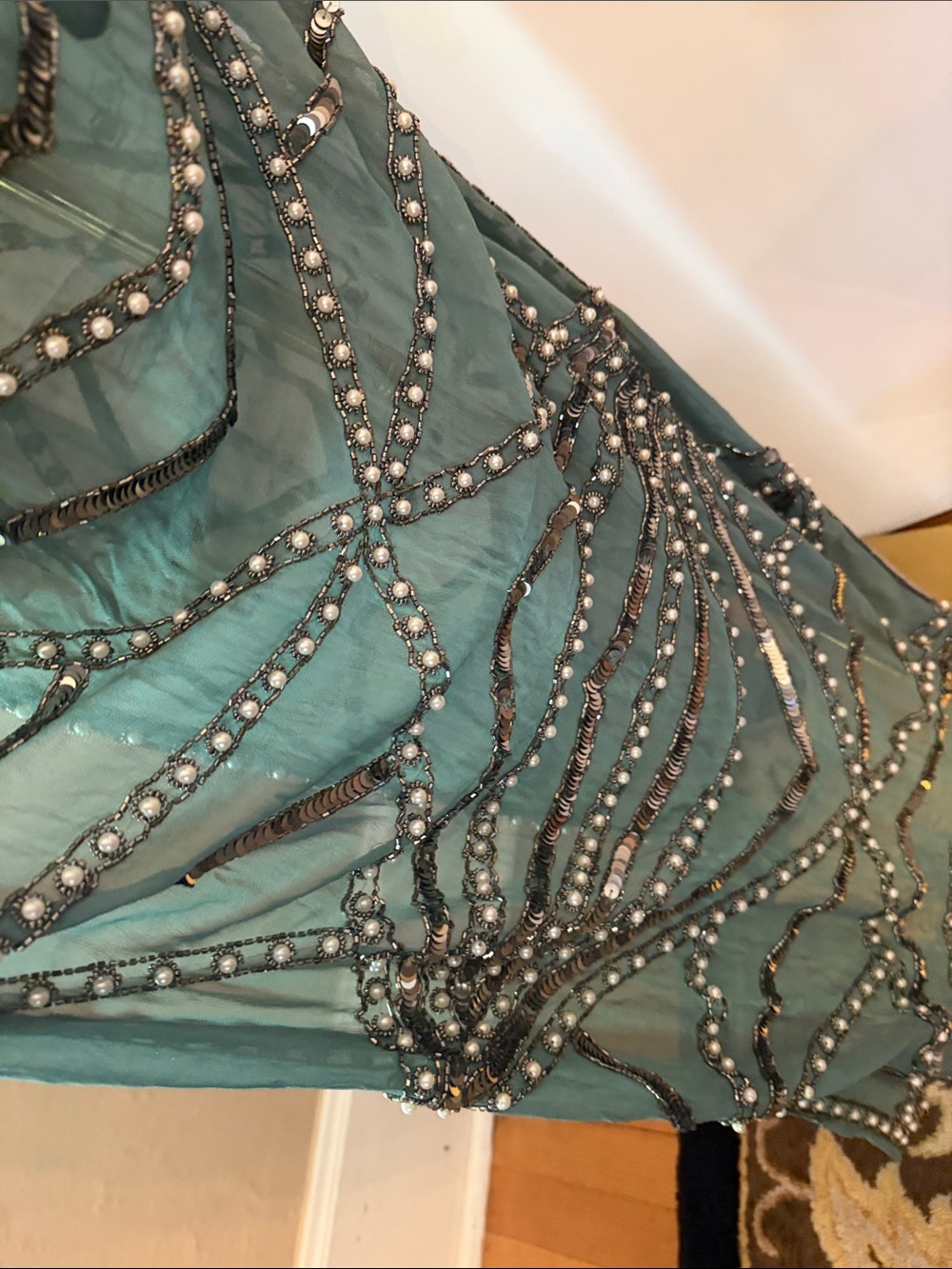 Free People X Jen’s Pirate Booty Space Odyssey Embellished Pearl Kaftan Dress - Picture 4 of 11
